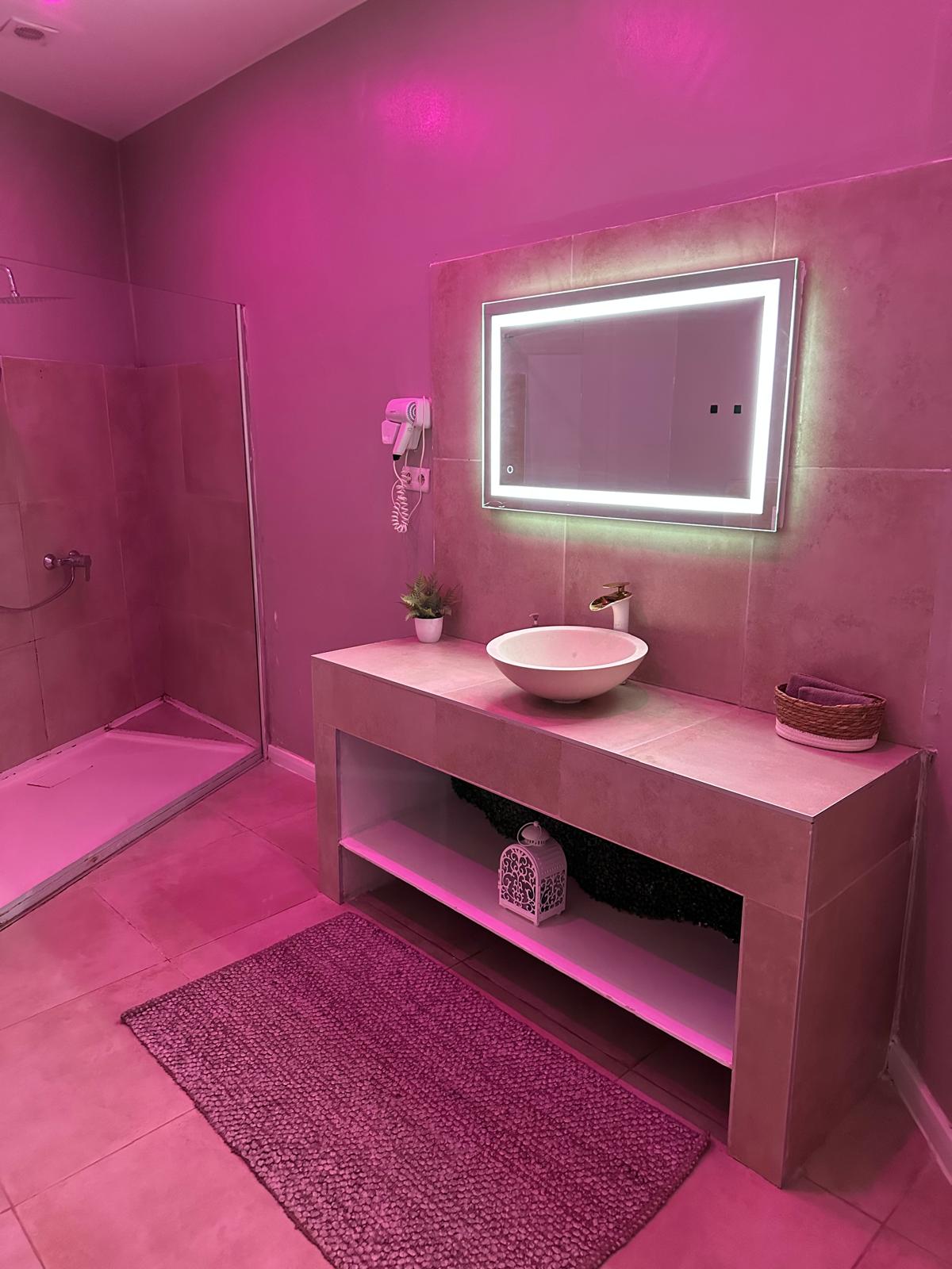 La salle de bain du Wellness Palace